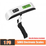 Ne&scaron;iojamos Didelio Tikslumo Svarstyklės Skaitmeninis LCD Ekranas Lagaminas Kelioninis Krep&scaron;ys Kabinamos Svarstyklės Kablio Balansas Svarstyklių Įrankiai 110lb/50kg kaip parodyta spalva