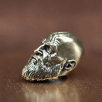 Ilga barzda Spartan Warrior žalvario peilio karoliukai EDC lauko, pasidaryk pats Paracord austi dirželiai, raktų pakabukai, pakabukai apyrankės žavesio papuo&scaron;alai žalvaris