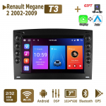 7 2 Din Carplay Android Autoradio, skirtas Renault Megane 2 2002-2009 daugialypės terpės grotuvas WIFI GPS navi stereo garso galvos blokas 2+32GB 2+32GB