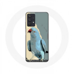Coque Maniacase pour Samsung Galaxy A32 4G Perruche &agrave; collier blue