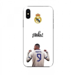 Coque Maniacase pour iPhone XS max Kylian Mbappe Real Madrid 9 Hola