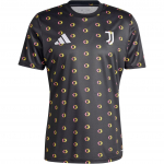 Adidas Juventus Prie&scaron;rungtyniniai Mar&scaron;kinėliai Apvalia Kaklo I&scaron;kirpte Ta&scaron;kuoti Spausdinti Prekės Ženklo Logotipo Siuvinėjimas Laisvalaikio Sportiniai Trumpomis Rankovėmis Futbolo Mar&scaron;kinėliai Vyrams Vir&scaron;utiniai Drabužiai Juodi IS5789 2XL