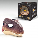 Dino kaukė judanti žandikaulis, kieto plastiko juokinga dinozaurų kaukė su dinozauru Helovino kauke Dinozauro galvos veido kaukė Kilnojama burna vakarėlio Cosplay rekvizitai One Size