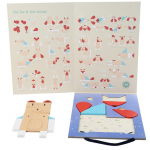 Vaiki&scaron;ki mediniai dėlionės žaislai Montessori ikimokyklinis ugdymas Tangram žaidimas Konstruktoriai Mokomasis dėlionės žaidimas Vaikų festivalio žaislas
