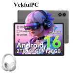 VekfulPC T50 Android 16 Gemini Ai 2.0 11 colių plan&scaron;etinio kompiuterio rinkinys 24 GB RAM 128 GB ROM (2 TB TF) 90 Hz ekranas 8000 mAh 5G WiFi pilka