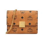MCM Konjako spalvos Visetos monogramos pirkinių krep&scaron;ys Auksinė metalinė plok&scaron;telė Struktūri&scaron;ka forma Vir&scaron;utinės rankenos kasdieniam keliavimui ir darbui Basic Set (Bag+Dust Bag)