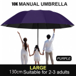 130cm Itin didelis trigubai sulankstomas skėtis nuo lietaus ir saulės Efektyvi apsauga nuo lietaus Efektyvus atsparumas vėjui Atsparumas UV spinduliams violetinė