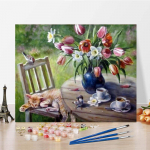 Namų dekoravimas Drobės tapyba Rankomis tapyta tapyba pagal skaičius Dekompresinis &bdquo;pasidaryk pats&ldquo; skaitmeninis aliejinis paveikslas 40x50cm no frame