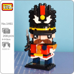 LOZ 1461 armijos karali&scaron;koji gvardija, kareivis, ginklas, karinis karas, 3D modelis, pasidaryk pats, mini blokeliai, statybinis žaislas be dėžutės
