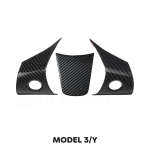 Skirta Tesla Model 3 Model Y 2023 2022 Priedai Anglies Pluo&scaron;to Lipdukas Automobilio Vairo Dangtelis Pavarų Perjungimo Dangtelis 3PCS black