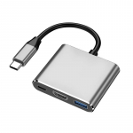 3 viename C tipo &scaron;akotuvas USB C prie HDMI suderinamo skirstytuvo 4K HDMI USB 3.0 PD greito įkrovimo adapterio C tipo prijungimo stotelė, skirta ne&scaron;iojamam kompiuteriui