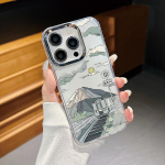 Animacinių filmų animacijos scenos spausdinimas Mink&scaron;tas TPU dėklas, skirtas iPhone 16 Pro Max 15 Plus 14 13 Pro 12 11 padengtas objektyvo rėmas Skaidrus smūgiams atsparus telefono dangtelis iPhone 16