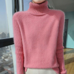 Moteri&scaron;kas ka&scaron;myro megztinis Qinghe ka&scaron;myras 30% ka&scaron;myras 30% audinė 30% vilna 10% nailonas Moteri&scaron;kas rudens ir žiemos storas ka&scaron;myro megztinis mink&scaron;tas ir &scaron;iltas XL rožinė