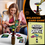 Anti-Gravity Card Balance Travel Game Smagus kortelių krovimo žaidimas, puikiai tinkantis atostogoms ir stovyklavimui | 2-4 žaidėjai One Size