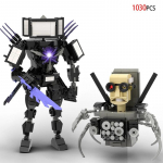 Skibidi tualetas 3.0 Titan Clockman statybinis blokas vaikams Titan Camerman garsiakalbis surinkimo plytos žaislai berniukams Dovanos Velykų žaislai