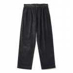 Vyri&scaron;kos laisvos, tiesios, plačios velveto kelnės - madingos japoni&scaron;kos retro medvilninės darbo kelnės S pilka spalva