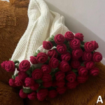 Nerta gėlėta antklodė rankų darbo rožių puok&scaron;tės antklodė dekoras namų antklodė puok&scaron;tė užmetamas pledas majalis 0 J2E2 Roses-Finished 80CM