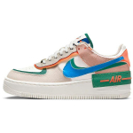 Nike Air Force 1 Shadow Sail Signal Blue Green Moteri&scaron;ki sportbačiai Balti Žali-Noise Kreminiai CI0919-109 37.5