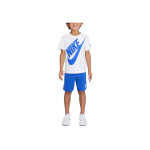 Nike Laisvalaikio Sportinis Kostiumas Didelis Logotipas Spausdinti Trumpomis Rankovėmis Mar&scaron;kinėliai Vaikams Vir&scaron;utiniai Drabužiai Game-Royal DO2033-480 M