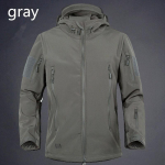 Neper&scaron;lampama lauko striukė &bdquo;SoftShell&ldquo; striukė medžioklei vėjo striukė slidinėjimo paltai žygiams nuo lietaus kempingo žvejybai taktiniai drabužiai vyrams ir moterims didelio dydžio XXXL pilka