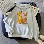 Animacinis Liūtas Karalius Simbą Grafi&scaron;kai Spausdintas Gobtuvas Rudens Mada Kawaii Megztukas Vir&scaron;us Vyri&scaron;kas Laisvalaikio Ilgomis Rankovėmis Poros Džemperis S