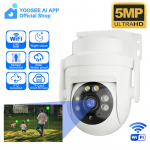 YOOSEE Ai APP Lauko apsaugos kamera HD 5MP Wifi kamera PTZ Mobilus sekimas IP CCTV Naktinis matymas Dvipusis domofonas I&scaron;manioji kamera Camera