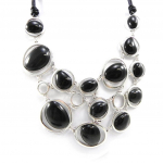 Les Tr&eacute;sors De Lily [H9863] - Collier Cr&eacute;ateur 'M&eacute;tisse' noir