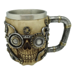 Les Tr&eacute;sors De Lily [A2696] &ndash; dervos kaukolė &bdquo;T&ecirc;te de Mort&ldquo; smėlio spalvos pilka (steampunk) - 11x11x10 cm smėlis