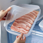 Plastikiniai laikymo indai su dangčiais sandarūs &scaron;alti gabalėliai sūrio mėsai maisto laikymo indai, skirti &scaron;aldytuvams, &scaron;aldikliui, pietų dėžutės sausainių laikikliui 2pcs balta