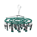 Drabužių džiovyklė, nerūdijančio plieno skalbinių džiovyklė su spaustukais, didelio stiprumo apvali besisukanti vėjui atspari kabykla, apatinių drabužių kabykla, džiovinimo rank&scaron;luosčiai, liemenėlės, kojinės, apatinis trikotažas 24 clips of impregnat ...