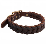 Genuine Leather Braided Dog Collar Rustic Thick Leather Dog Collar with Rustproof Buckle for Small Medium Large Dogs Pet Product S neck 27-34cm tamsiai ruda spalva