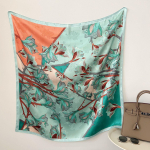 90 cm &bdquo;Four Seasons&ldquo; kvadratinis didelis kvadratinis &scaron;alikas Prabangūs dekoratyviniai mar&scaron;kiniai Profesionali skarelė plaukų juosta Apsauginė nuo saulės skarelė 90*90