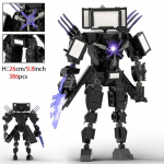 Skibidi tualetas 3.0 Titan Clockman statybinis blokas vaikams Titan Camerman garsiakalbis surinkimo plytos žaislai berniukams Dovanos Velykų žaislai