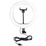 10 colių 26 cm LED asmenukių žiedinė lempa, Ideali vaizdo įra&scaron;ams, tiesioginėms transliacijoms, fotografijai, ne&scaron;iojama papildomo ap&scaron;vietimo lempa USB
