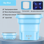 Ne&scaron;iojama sulankstoma skalbimo ma&scaron;ina, džiovinimo ma&scaron;ina, džiovyklė, drabužiai, kojinės, mini valymo ma&scaron;ina, apatinis trikotažas, centrifuginė skalbimo ma&scaron;ina