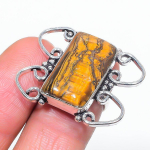 Tiger Eye Handmade 925 Sterling Silver Jewelry Ring Size 6.5 f3r67