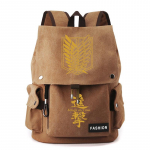 Ataka prie&scaron; Titanus Laisvės sparnai Anime drobės kuprinė studentams Drawstring Bag