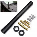 Topamz Trumpa Antena Automobilio Antena AM/FM Antena Bendrosios Paskirties Didelio Jautrumo Stiebas Anglies Pluo&scaron;tas 12cm juoda