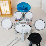 Vaikų būgnų rinkinys Mažylių džiazo būgnų rinkinys Žaislai su kėdute, pedalu, perkusija, muzikos instrumentais, būgnų žaislas Ankstyvojo ugdymo dovana berniukams
