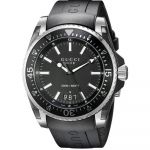 Gucci YA136204 Dive Juodas vyri&scaron;kas laikrodis 45mm juoda