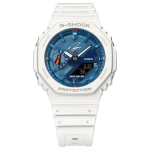 CASIO 2100 serija 200 metrų atsparumas vandeniui Kvarcinis dervos dirželis vyri&scaron;kas laikrodis tu&scaron;čiaviduris ciferblatas GA-2100RI25-7AJR mėlyna