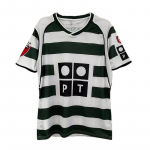 Vintažiniai Lisabonos Sporting FC futbolo mar&scaron;kinėliai trumpomis rankovėmis vyri&scaron;ki, pagaminti i&scaron; bambuko pluo&scaron;to, dydžiai S-XXL Medium
