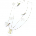 Les Tr&eacute;sors De Lily [K0978] - Collier Cr&eacute;ateur 'Rosa Romantica' dor&eacute; argent&eacute; auksas