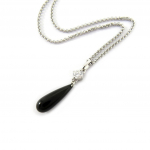 Altesse [L5372] - Collier Argent 'Scarlett' noir