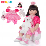 60 cm Silikono Reborn Girl Baby Lėlės Madinga Realisti&scaron;ka Audinio Kūno Adoral Boneca Reborn Naujagimio Lėlė Vaiko gimtadienio Kalėdų dovana
