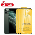 3 vnt grūdintas stiklas, skirtas iPhone 16 15 14 11 12 13 Pro Max ekrano apsauga, skirta iPhone Xr Xs Max 7 8 6S Plus SE2020 pilnai dengiantis stiklas iPhone 12 juoda