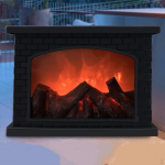 LED židinio žibintas Flamless Log Fire Effect Vintage lempa Kalėdų namų dekoras