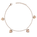 Les Tr&eacute;sors De Lily [R7427] - Chaine cheville Acier 'Love' ros&eacute; (gold pink) - 10 mm