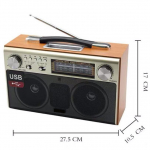 HiFi stereofoninis ne&scaron;iojamasis medinis vintage belaidis Bluetooth garsiakalbis namų lauko radijas FM žemųjų dažnių garsiakalbis TF kortelė USB muzikos grotuvas