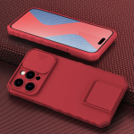 KEYSION atsparus smūgiams dėklas, skirtas iPhone 15 Pro Max 15 Plus Slide Camera Protection Live Stand telefono dangtelis, skirtas iPhone 14 13 12 11 Pro for iPhone 15 raudona